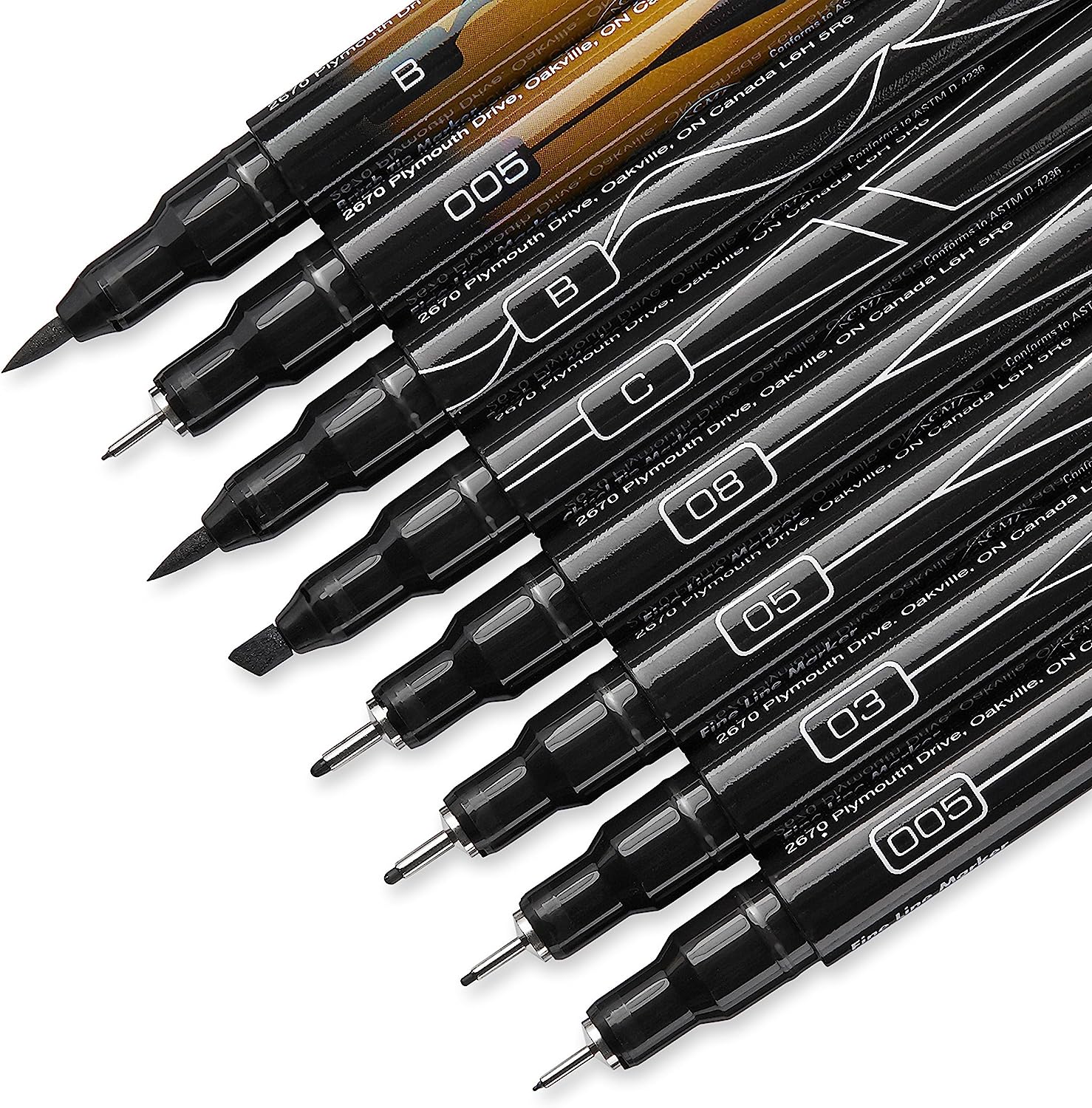 Prismacolor Premier Manga Illustration Markers, Assorted Tips, Black & Sepia, 8-Count - Image 4